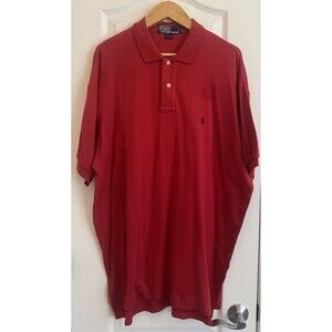 Polo Ralph Lauren Men’s Polo Shirt Size XL Red w Blue Pony Casual Short Sleeve